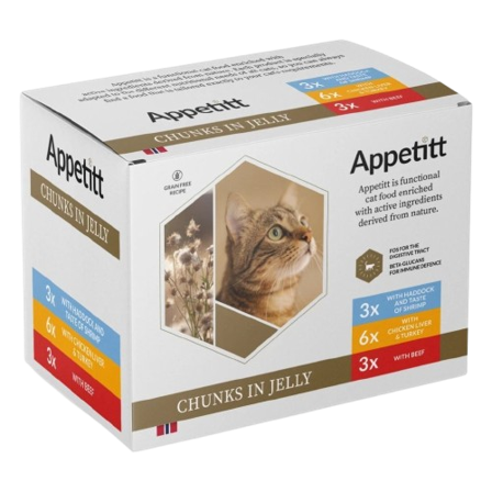 APPETITT - Migele våtfôr til katt 12x85g - Katt - Kattefôr & kattemat - Våtfôr og våtmat - ZOO.no