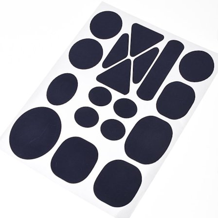 18 selvklæbende nylonlapper til reparation af dunjakker