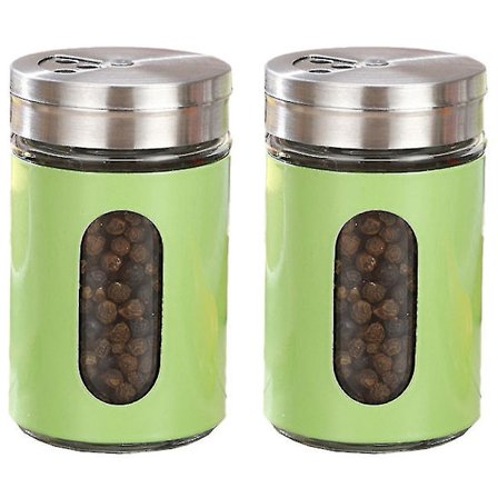 Salt- och pepparströare set i rostfritt stål och glas