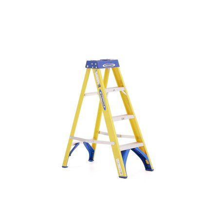 Profesjonalna drabina z włókna szklanego LOFTY, 4 stopnie, W 1120 mm