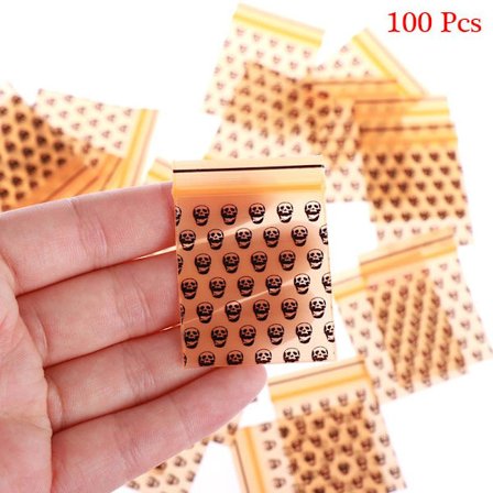 100 stk små poser 1,97" X 1,38" Mini Zip Lock Poly Designer