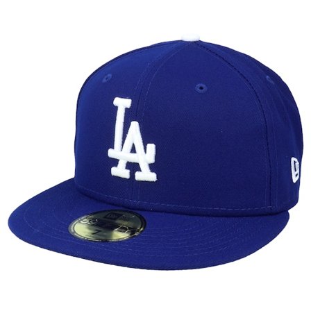 New Era - MLB Bleu fitted Casquette - Los Angeles Dodgers Acperf Emea 59Fifty Royal/White Fitted @ Hatstore
