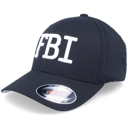 Iconic - FBI 3D Black Flexfit Flexfit Black Cap - @ Hatstore