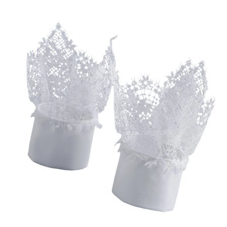 Elegante Falske Ermer i Blonde med Uregelmessig Transparent Design for Kontordamer