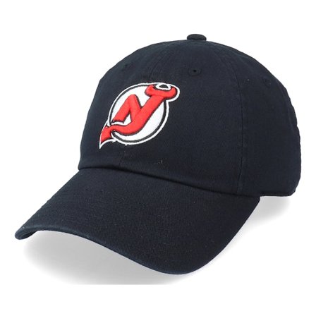 American Needle - NHL Zwart unconstructed Cap - New Jersey Devils Blue Line Black Dad Cap @ Hatstore