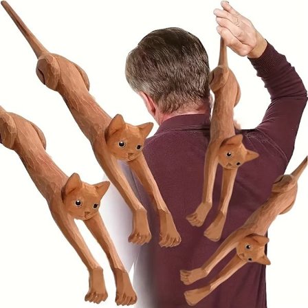 1/2/4 stk. Treformet kattekløer, manuell massasjeverktøy, th & hjemmepleie, manuell ryggkløer, ideell gave til bursdag, avslapning &