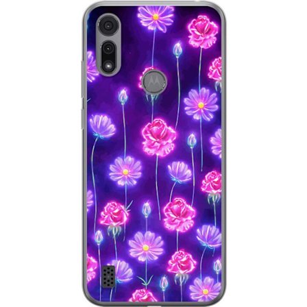 Kompatibelt Mobildeksel til Motorola Moto E6i Bloom Reverie Electric Petals