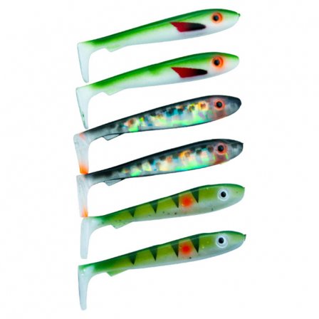 Svartzonker McRubber Bass 8cm Mix (6pcs) - UV