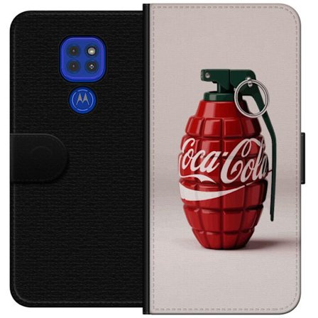 Kompatibel Tegnebogsetui til Motorola Motorola Moto G9 Play Kunstnerisk illustration af Coca Cola granatæble i rødt og grønt, pop art inspireret mo