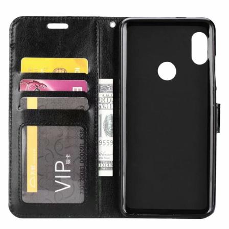 Huawei P Smart 2019 Plånboksfodral Pu-läder 4-fack Evry Svart