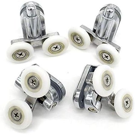 Kromduschar Dörrfästning Rullar - 2X Övre & 2X Nedre - Passar