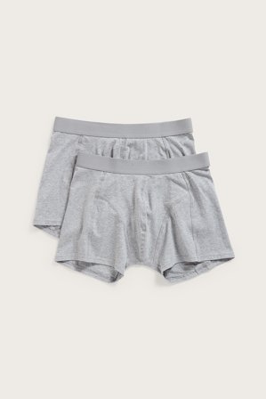 Kappahl | Boxerit 2-pack Meleerattu harmaa XL | Meleerattu harmaa