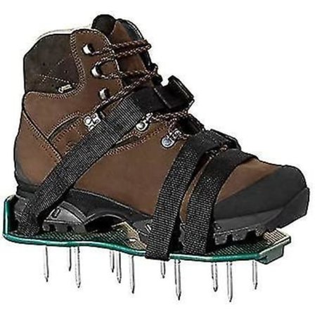 Par med gräsmattsventilationssulor I gräsluftare I förbättring av jordkvalitet I 13 stålspikar I justerbar upp till storlek 46 och på alla skor I 