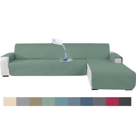 Lys grønn; 3-seters hjørnesofa | Bredde 255 cm; Tre-seters hjørnesofatrekk, vanntett hjørnesofabeskyttelse, hjørnesofatrekk