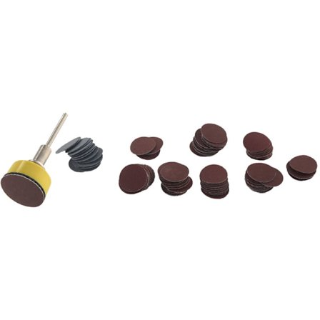 1 tommer 100 stk serie slibeskiver runde pude sandpapir krog og løkke slibemaskine bagplade