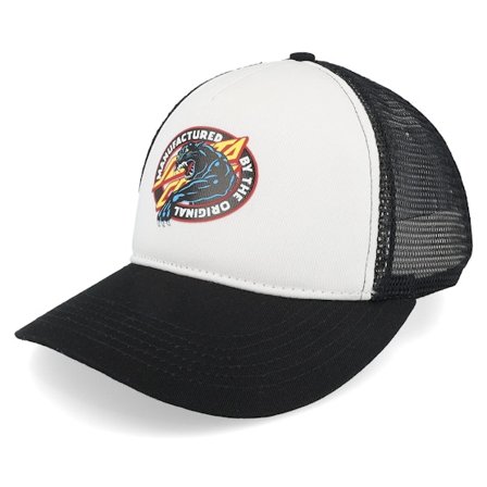Santa Cruz - Natas Sc Panther Meshback White/Black Trucker Trucker White Cap - @ Hatstore