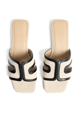 Handpicked x NA-KD - Slip in-sandal med kontrast - Lave sko - Beige - EU 41