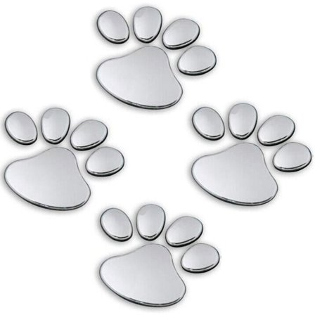 2 pack Bildekor stickers tassar hund 3D - Flera färger