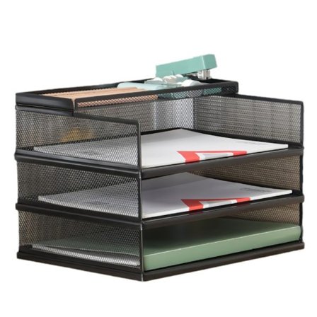 Brevkorg i metall, vintage, skrivbordsorganisatör, papperskorg