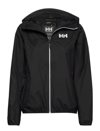 W Belfast Ii Packable Jacket Outerwear Rainwear Rain Coats Svart Helly Hansen