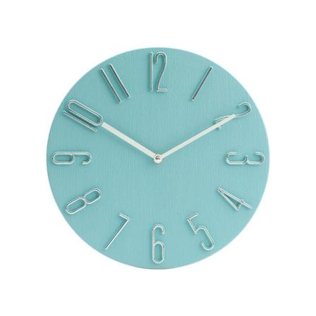 Moderne blåt vægur Stort 3D-tal Stille Vægpendul Letlæselig Deco til Stue Soveværelse,35 * 4 * 35 cm