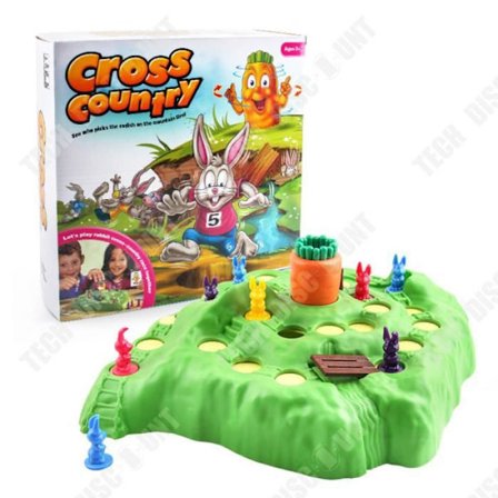 TD Naisten kanin maastokilpailu lapsille puolustamaan porkkanapeli-lautapeliä.