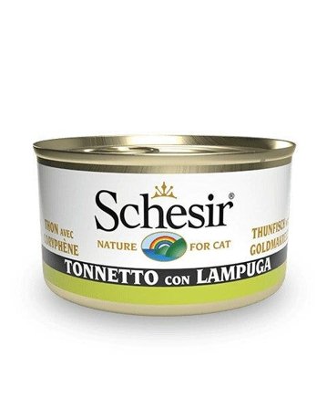 Schesir Tonnetto Con Lampuga Cibo Umido Gatti Adulti Lattina 85g