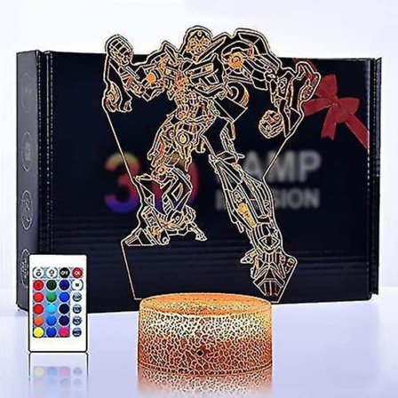 Transformers Bumblebee Robot Light Camaro Race Car Night Light Side Table Lamp