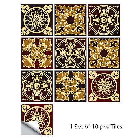 20 stk Vintage Køkken/Badeværelse Vægflise Klistermærker - Skræl og Klæb