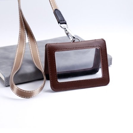 Cover i äkta läder Bank Business Arbetskortshållare