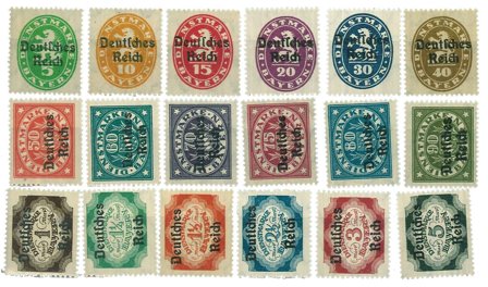 Tyske Rige 1920 - MICHEL D34-51 - Postfrisk