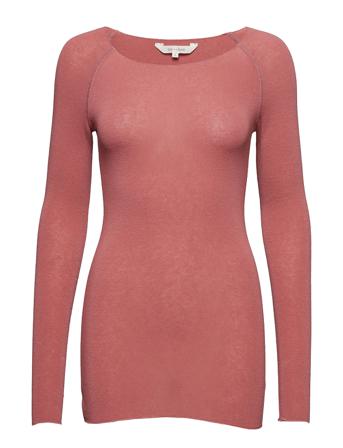 Amalie L/S Wool Top T-shirts & Tops Long-sleeved Rosa Gai+Lisva
