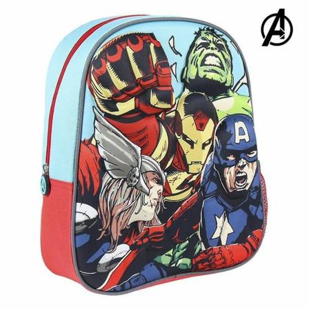 3D Koulukassit The Avengers (26 x 31 x 10 cm) Sininen