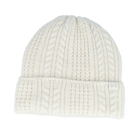 Under Armour - Blanc knit Bonnet - Womens Halftime Cable Knit Beanie Stone-os @ Hatstore