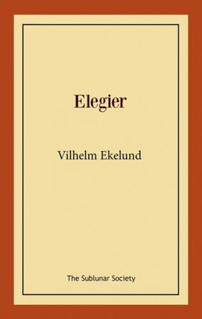 Elegier - Bok av Vilhelm Ekelund - Häfte