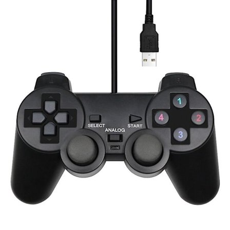 Kablet USB PC Spillkontroller for Winxp/win7/win8/win10 for PC Datamaskin Laptop Svart Gamepad Joystick