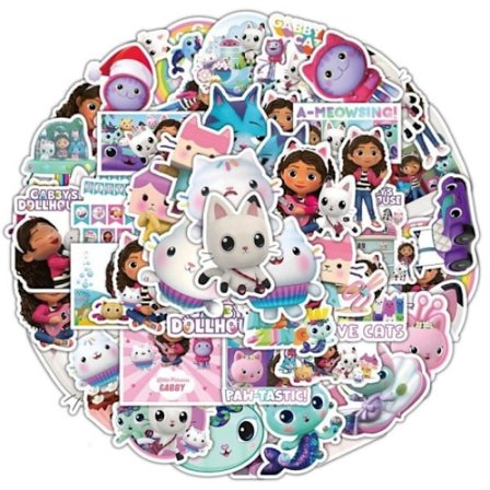Stickers - Gabby's Dukkehus - 50 stk. Multifarvede