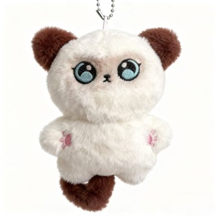 Pehmolelu kissan avaimenperät, laukkukorut, ruskea kissa (nude)