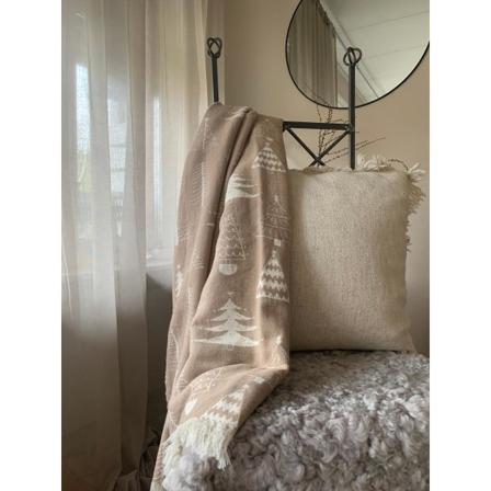 Julpläd Gran - Beige 130x170cm Specialdesignad Beige 130 X170 Cm