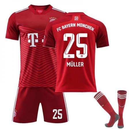 2021-2022 FC Bayern München Fotballtrøye T-skjorte Sett for barn 20 110-120CM