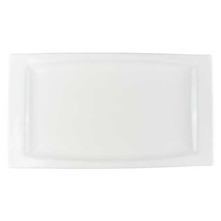 Rektangulär Porslins Fat - Mjukformad - 4 pack