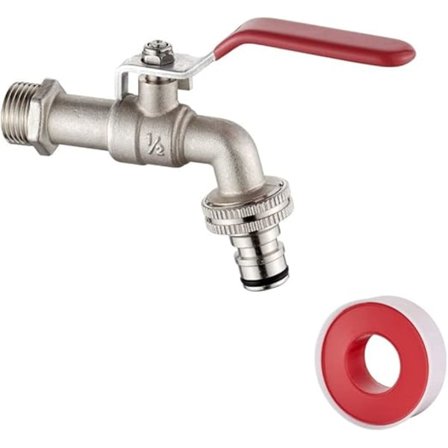 Trädgårdskran, Utomhuskran, Mässing, Grå, G1 / 2"