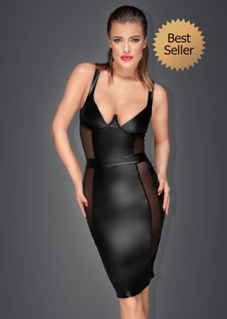Noir Handmade: Noir Power Wetlook Pencil Dress - Erotik Vuxen: Plus size