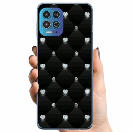 Motorola Moto G100 Tpu Mobilskal Bling Heart