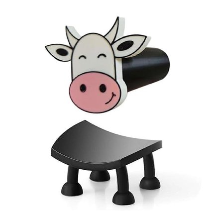 Dokusjrullholder formet som ku, 3D-printet oppbevaring for toalettpapir[HK]