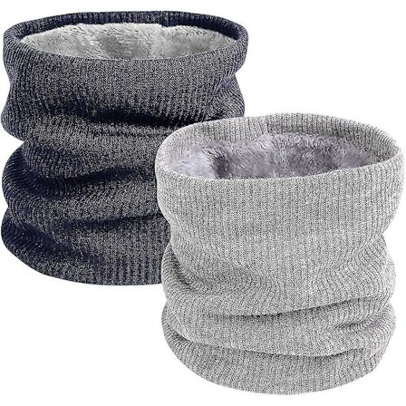 Kaulahuivin lämmin fleecevuori paksuuntunut tuulenpitävä talvinen lämmin neulehuivi(Style2)