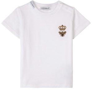 Kids - Dolce & Gabbana White Embroidered Logo T-Shirt 18-24 months - Tops - 18-24 months - White