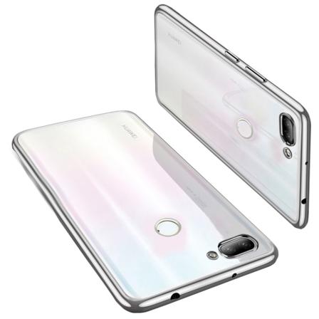 Ammattimainen silikonikuori - Huawei P Smart 2018 Silver