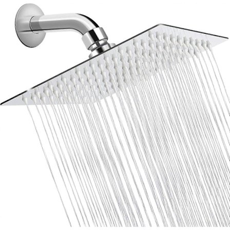 Kampanjer Regndusch Högtryck, 8 tum Krom Look Fyrkantig Regndusch SEK