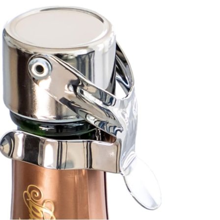 Rustfrit champagne-hætte med vinprop - Universal stain